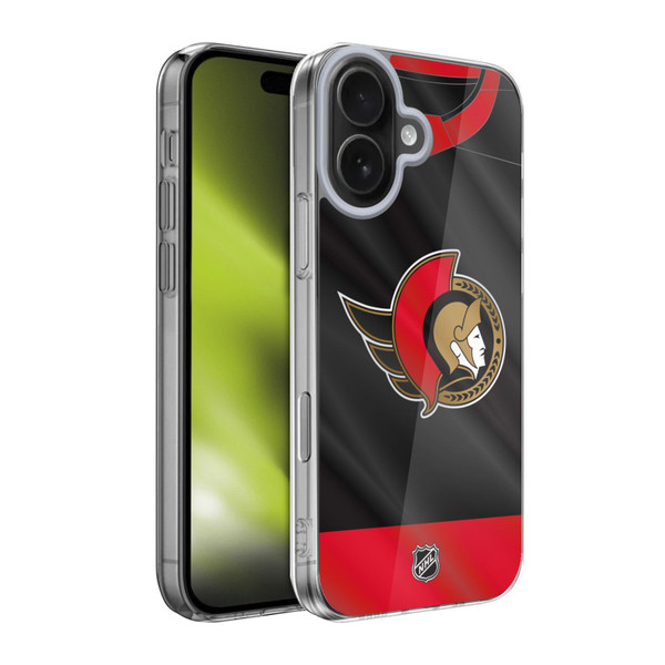 NHL Ottawa Senators Jersey Soft Gel Case for Apple iPhone 17