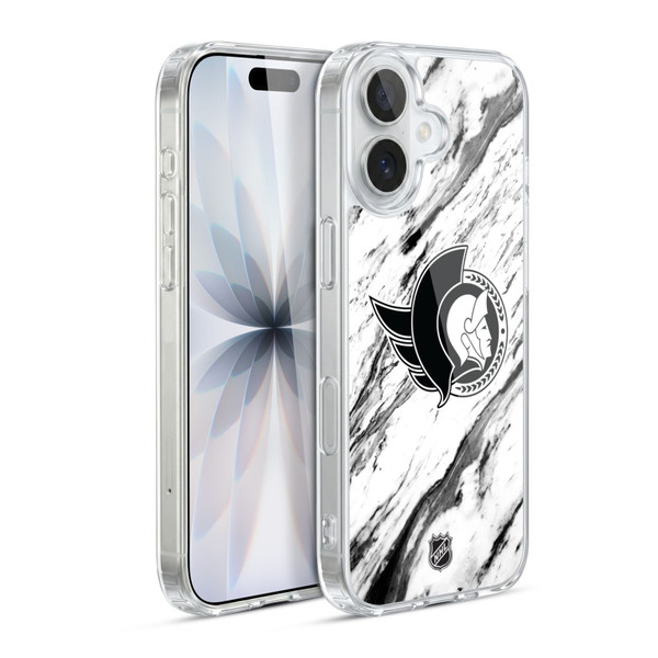 NHL Ottawa Senators Marble Soft Gel Case for Apple iPhone 17