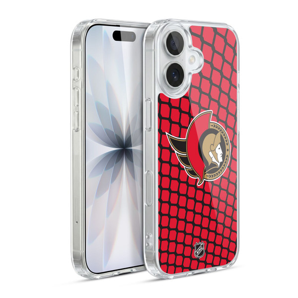 NHL Ottawa Senators Net Pattern Soft Gel Case for Apple iPhone 17