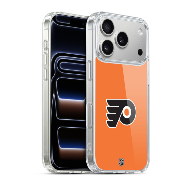 NHL Philadelphia Flyers Plain Soft Gel Case for Apple iPhone 17 Pro
