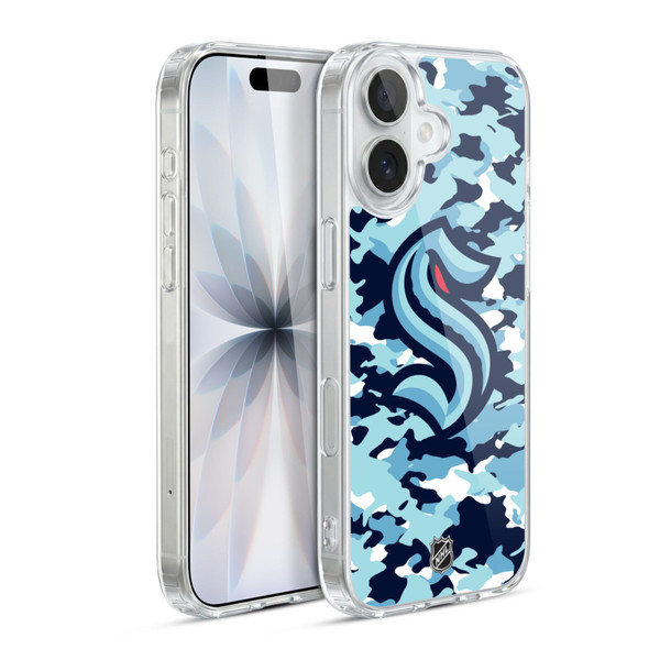 NHL Seattle Kraken Camouflage Soft Gel Case for Apple iPhone 17