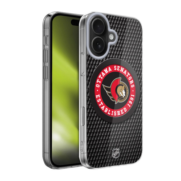 NHL Ottawa Senators Puck Texture Soft Gel Case for Apple iPhone 17