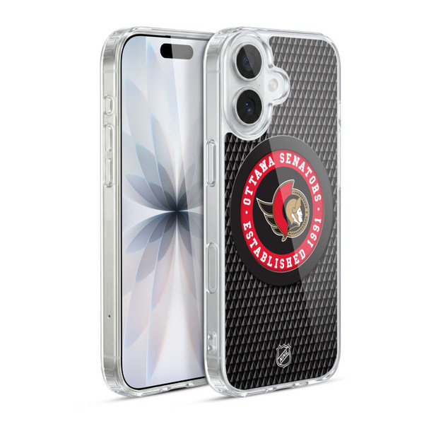 NHL Ottawa Senators Puck Texture Soft Gel Case for Apple iPhone 17