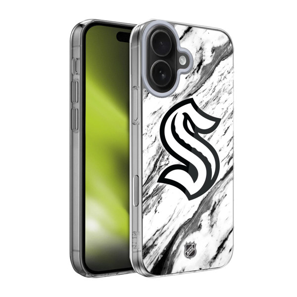 NHL Seattle Kraken Marble Soft Gel Case for Apple iPhone 17
