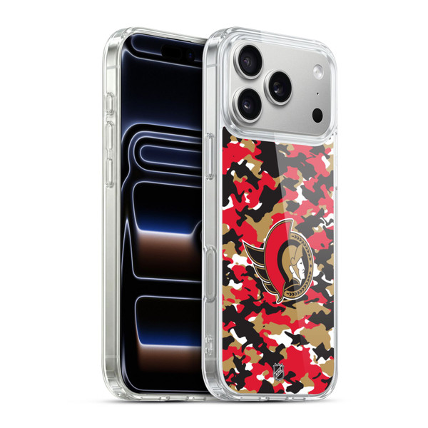 NHL Ottawa Senators Camouflage Soft Gel Case for Apple iPhone 17 Pro Max