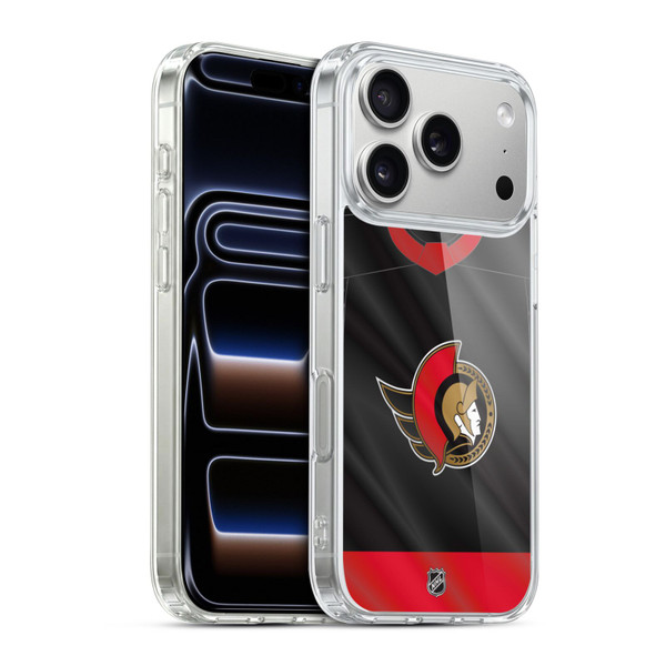 NHL Ottawa Senators Jersey Soft Gel Case for Apple iPhone 17 Pro