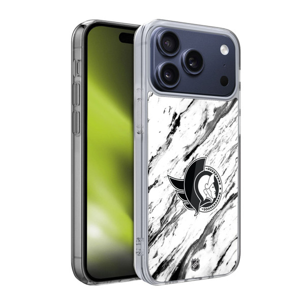 NHL Ottawa Senators Marble Soft Gel Case for Apple iPhone 17 Pro
