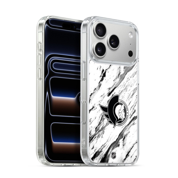 NHL Ottawa Senators Marble Soft Gel Case for Apple iPhone 17 Pro