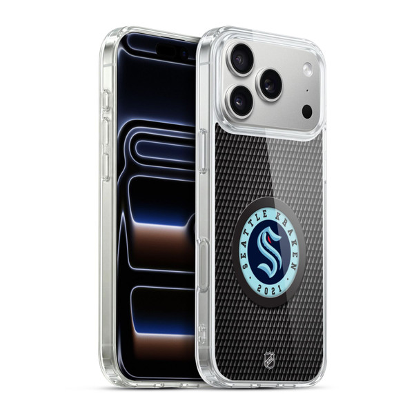 NHL Seattle Kraken Puck Texture Soft Gel Case for Apple iPhone 17 Pro Max