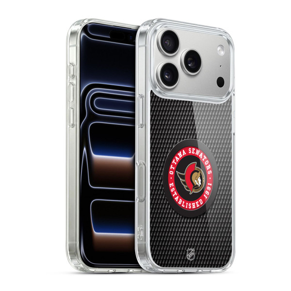 NHL Ottawa Senators Puck Texture Soft Gel Case for Apple iPhone 17 Pro