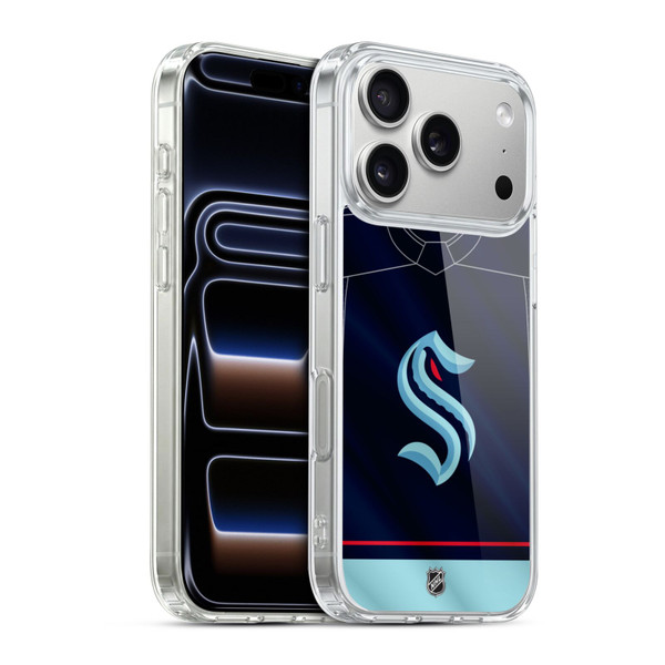 NHL Seattle Kraken Jersey Soft Gel Case for Apple iPhone 17 Pro