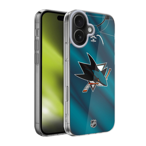 NHL San Jose Sharks Jersey Soft Gel Case for Apple iPhone 17