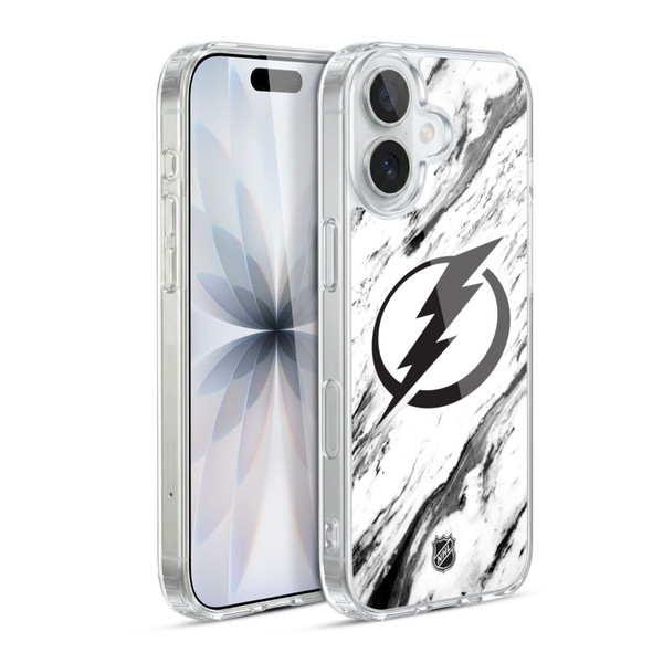 NHL Tampa Bay Lightning Marble Soft Gel Case for Apple iPhone 17
