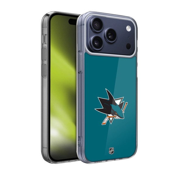 NHL San Jose Sharks Plain Soft Gel Case for Apple iPhone 17 Pro Max