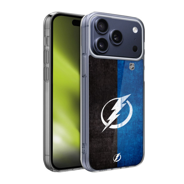 NHL Tampa Bay Lightning Half Distressed Soft Gel Case for Apple iPhone 17 Pro Max