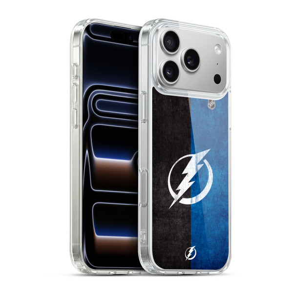 NHL Tampa Bay Lightning Half Distressed Soft Gel Case for Apple iPhone 17 Pro Max