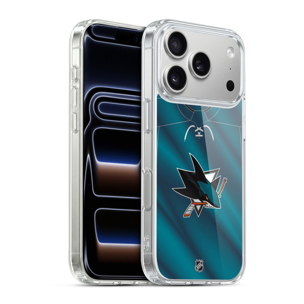NHL San Jose Sharks Jersey Soft Gel Case for Apple iPhone 17 Pro