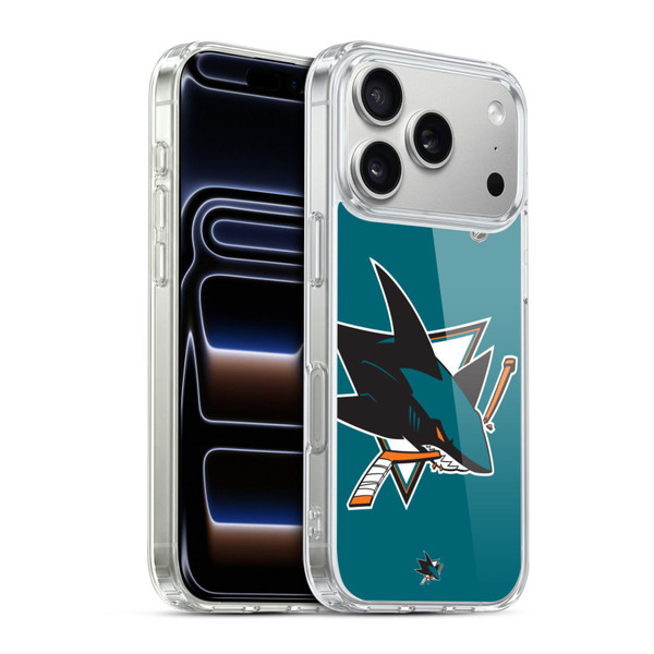 NHL San Jose Sharks Oversized Soft Gel Case for Apple iPhone 17 Pro