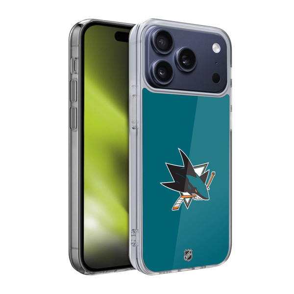 NHL San Jose Sharks Plain Soft Gel Case for Apple iPhone 17 Pro