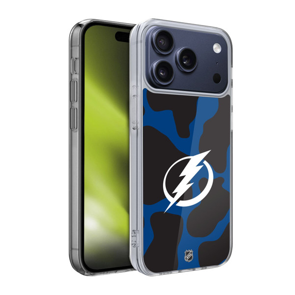 NHL Tampa Bay Lightning Cow Pattern Soft Gel Case for Apple iPhone 17 Pro