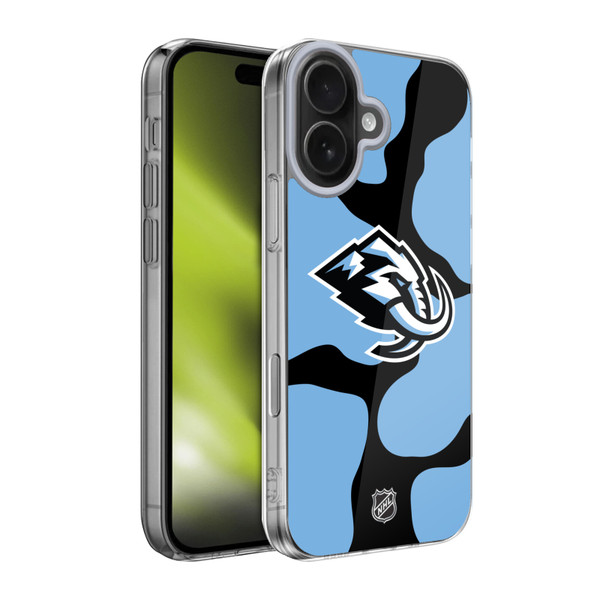 NHL Utah Mammoth Cow Pattern Soft Gel Case for Apple iPhone 17