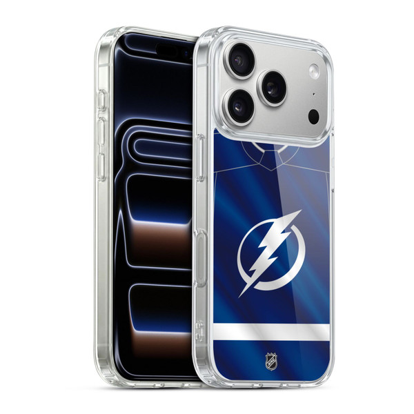 NHL Tampa Bay Lightning Jersey Soft Gel Case for Apple iPhone 17 Pro