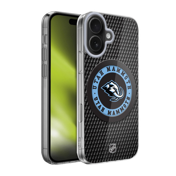 NHL Utah Mammoth Puck Texture Soft Gel Case for Apple iPhone 17