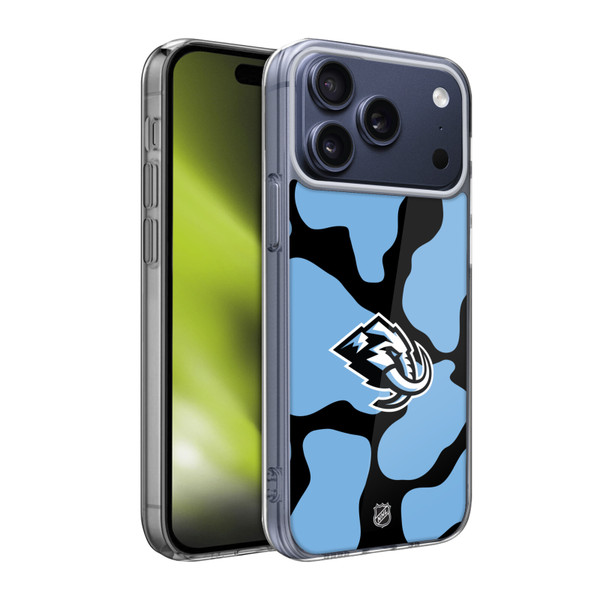 NHL Utah Mammoth Cow Pattern Soft Gel Case for Apple iPhone 17 Pro Max