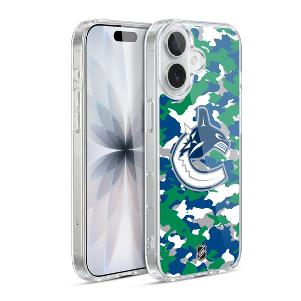 NHL Vancouver Canucks Camouflage Soft Gel Case for Apple iPhone 17