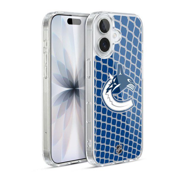 NHL Vancouver Canucks Net Pattern Soft Gel Case for Apple iPhone 17