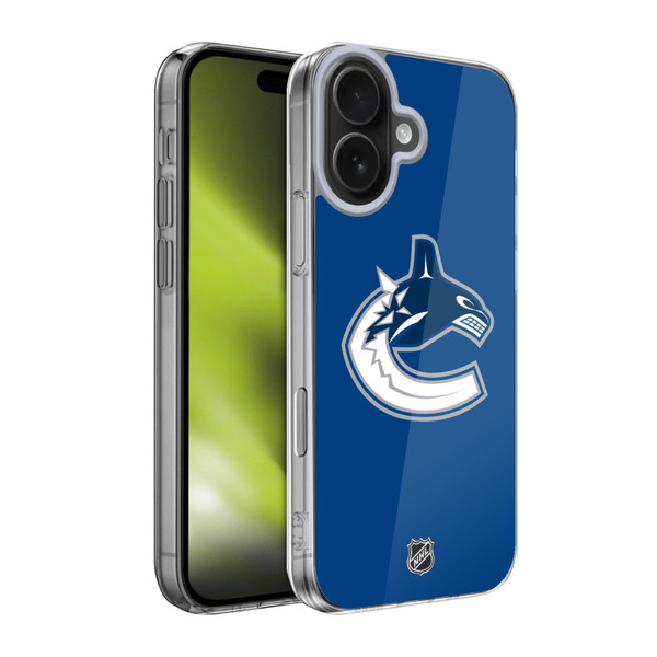 NHL Vancouver Canucks Plain Soft Gel Case for Apple iPhone 17