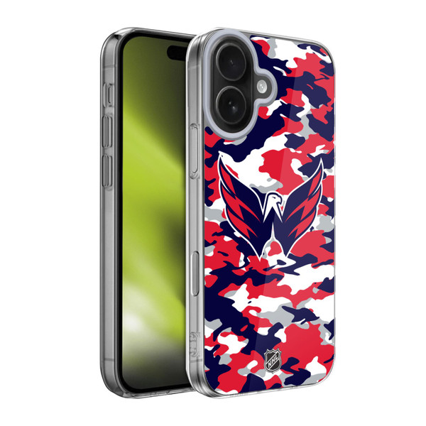 NHL Washington Capitals Camouflage Soft Gel Case for Apple iPhone 17