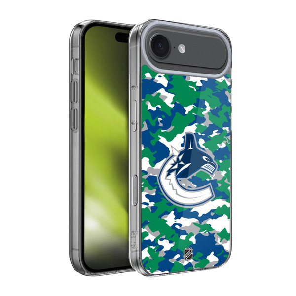 NHL Vancouver Canucks Camouflage Soft Gel Case for Apple iPhone 17 Air