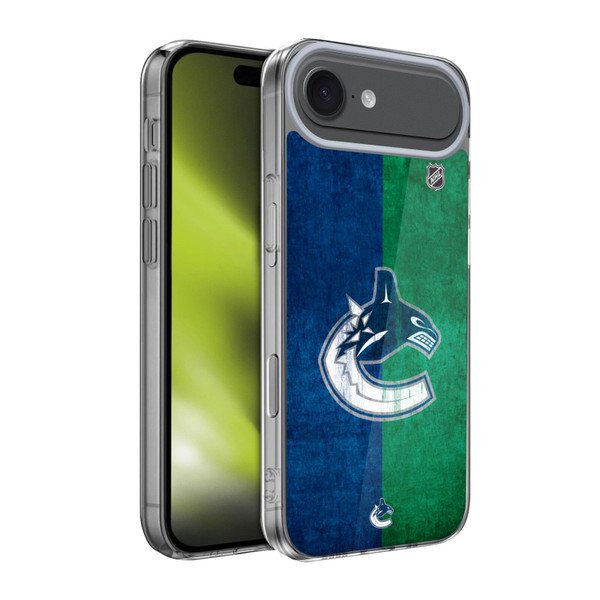 NHL Vancouver Canucks Half Distressed Soft Gel Case for Apple iPhone 17 Air
