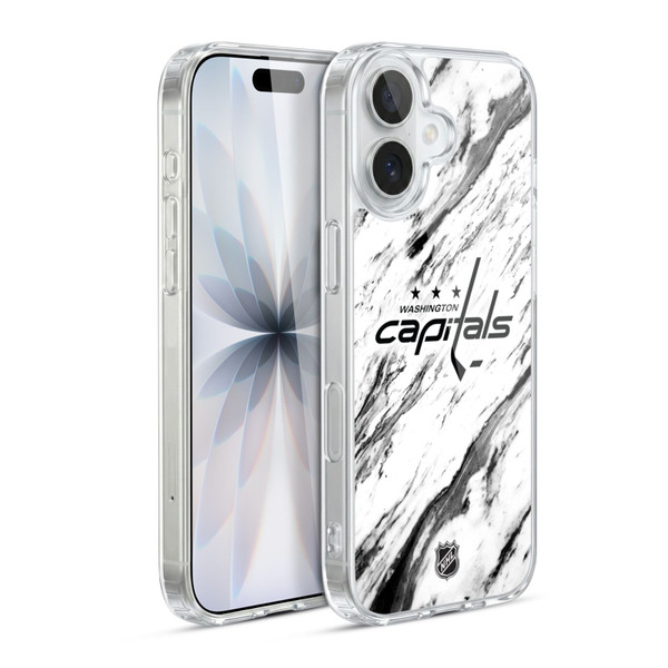 NHL Washington Capitals Marble Soft Gel Case for Apple iPhone 17