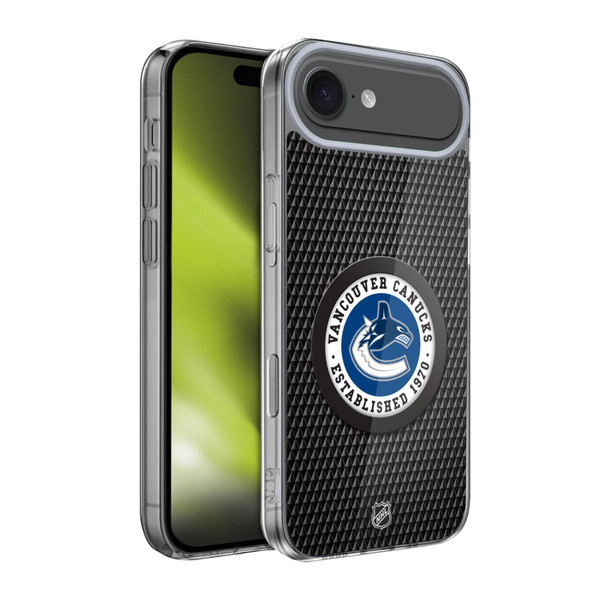 NHL Vancouver Canucks Puck Texture Soft Gel Case for Apple iPhone 17 Air