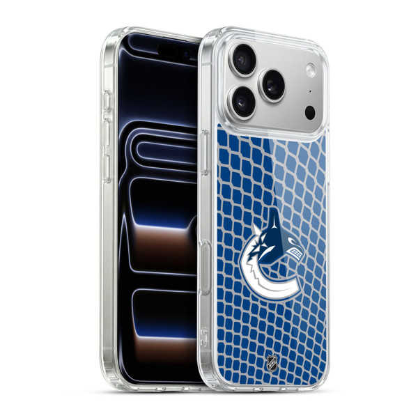 NHL Vancouver Canucks Net Pattern Soft Gel Case for Apple iPhone 17 Pro Max