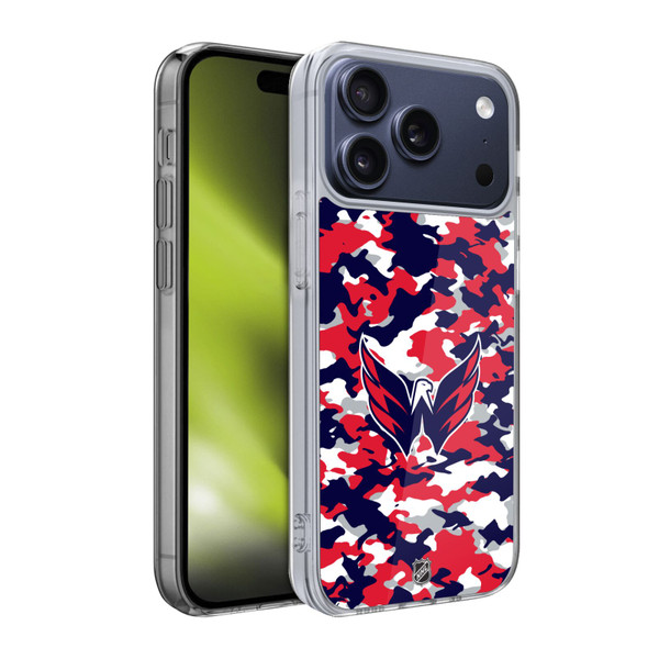 NHL Washington Capitals Camouflage Soft Gel Case for Apple iPhone 17 Pro