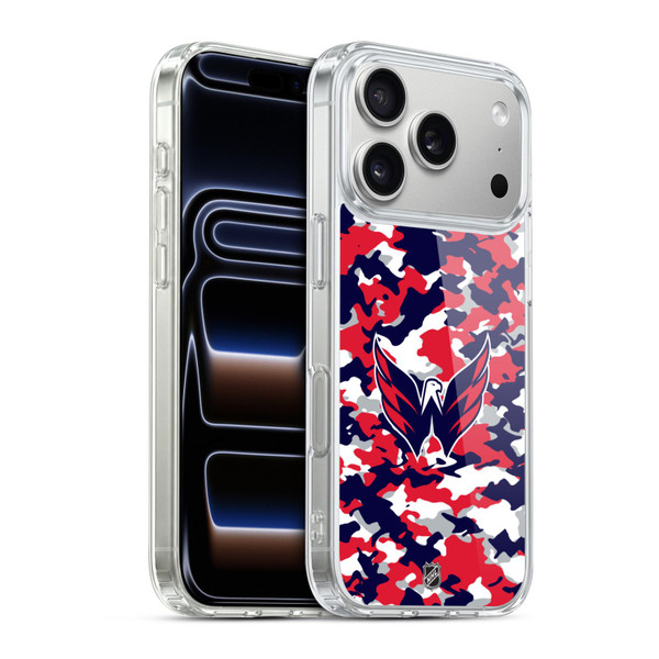NHL Washington Capitals Camouflage Soft Gel Case for Apple iPhone 17 Pro