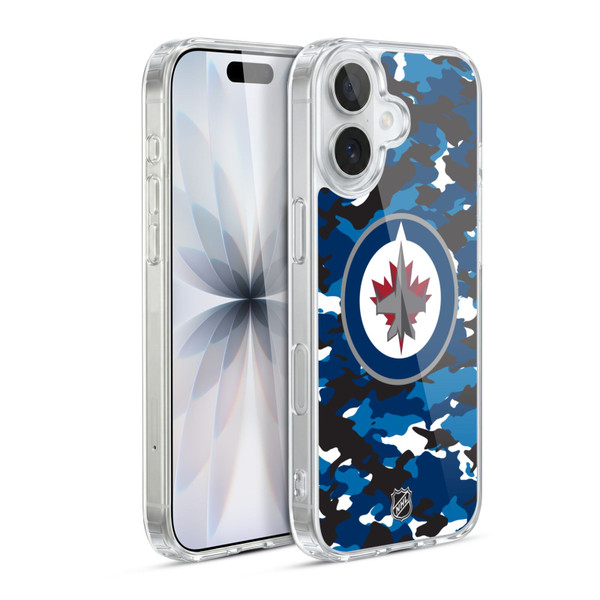 NHL Winnipeg Jets Camouflage Soft Gel Case for Apple iPhone 17
