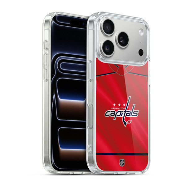 NHL Washington Capitals Jersey Soft Gel Case for Apple iPhone 17 Pro