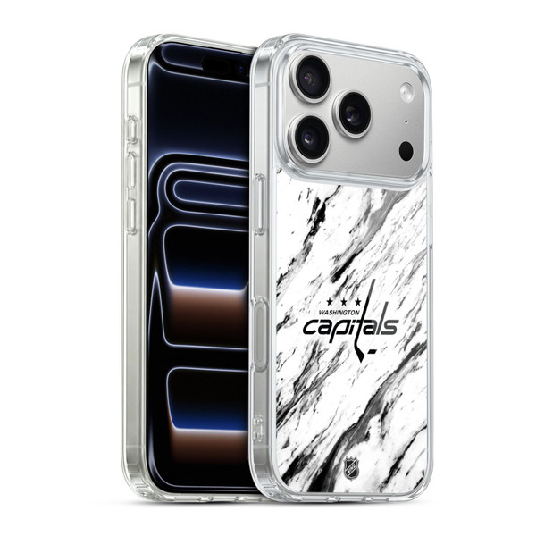 NHL Washington Capitals Marble Soft Gel Case for Apple iPhone 17 Pro