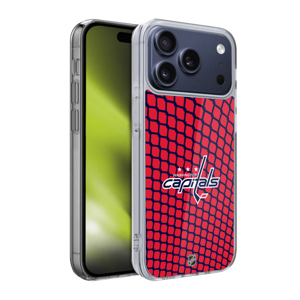 NHL Washington Capitals Net Pattern Soft Gel Case for Apple iPhone 17 Pro