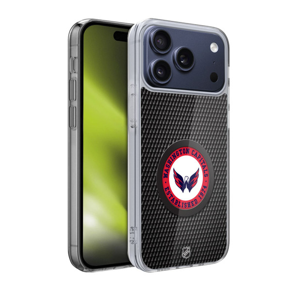 NHL Washington Capitals Puck Texture Soft Gel Case for Apple iPhone 17 Pro