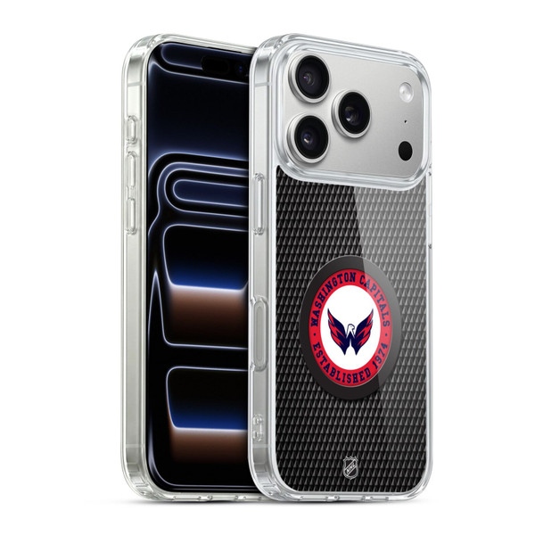 NHL Washington Capitals Puck Texture Soft Gel Case for Apple iPhone 17 Pro