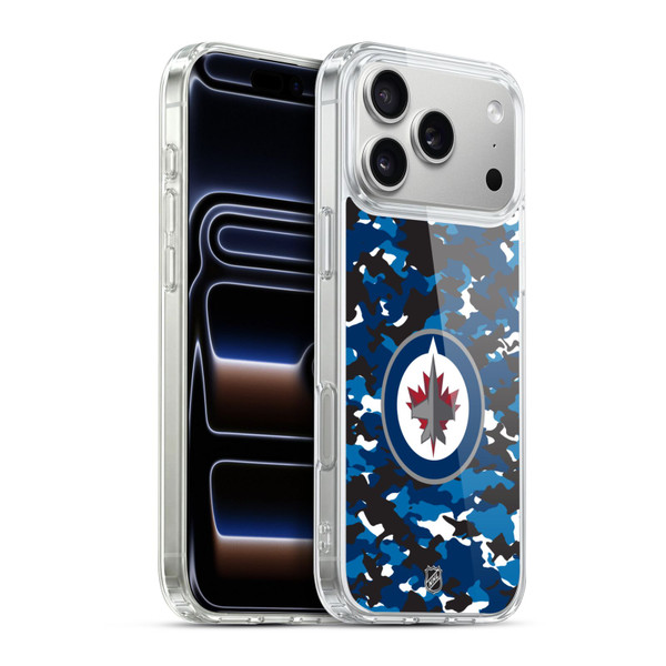 NHL Winnipeg Jets Camouflage Soft Gel Case for Apple iPhone 17 Pro Max