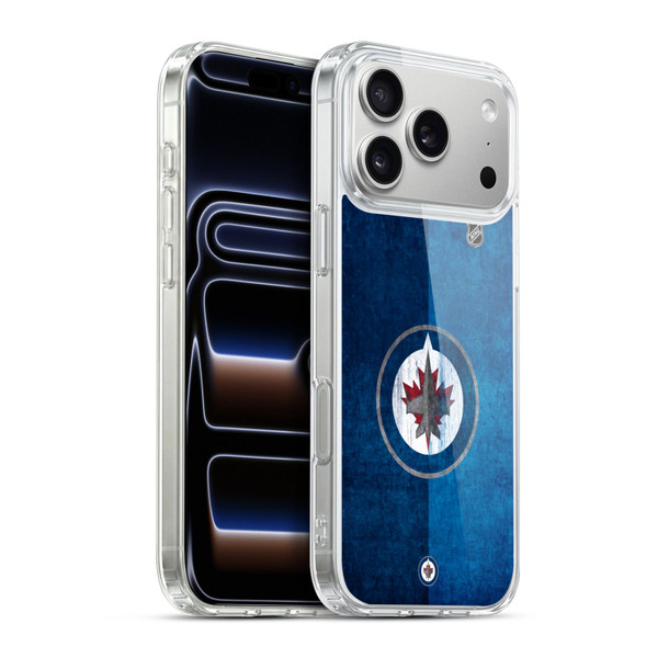 NHL Winnipeg Jets Half Distressed Soft Gel Case for Apple iPhone 17 Pro Max