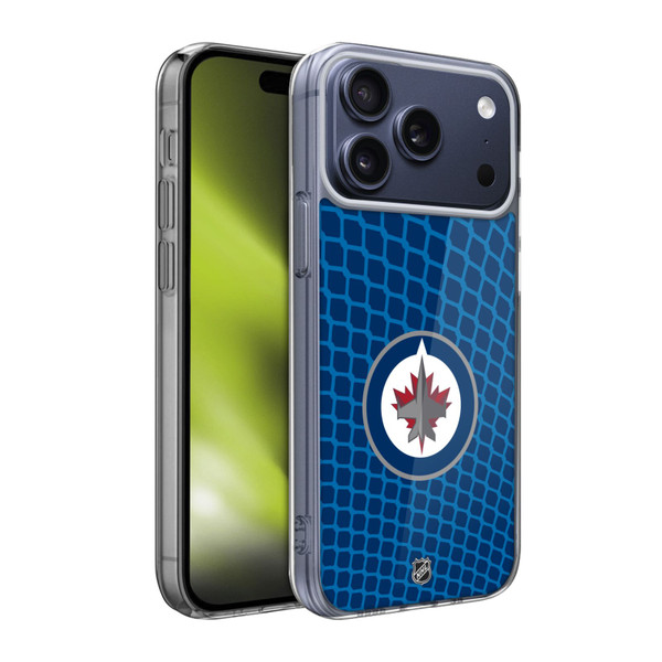 NHL Winnipeg Jets Net Pattern Soft Gel Case for Apple iPhone 17 Pro Max