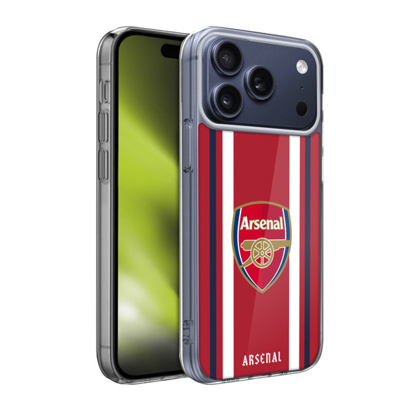 Arsenal FC 2021/22 Crest Kit Home Soft Gel Case for Apple iPhone 17 Pro Max