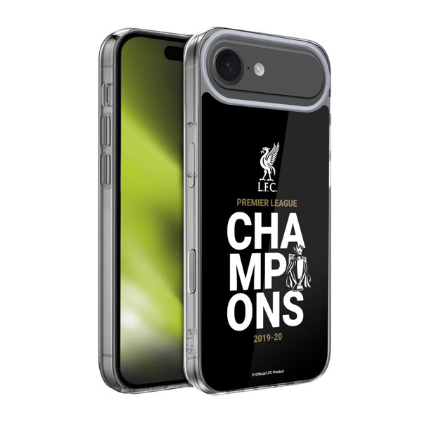 Liverpool Football Club 2020 Champions Black Typography Soft Gel Case for Apple iPhone 17 Air